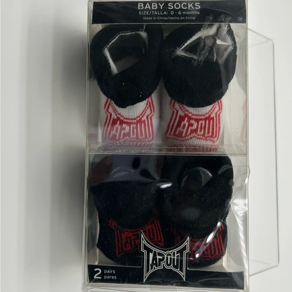 Tapout Infant Sock Black, White & Red